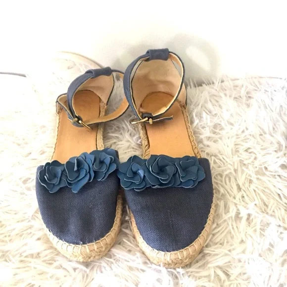Anthropologie Cape Cod Espadrille Sandals Twee Coastal - Picture 5 of 10